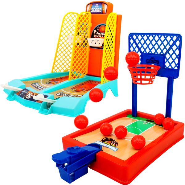 Feradny 2 Pack Tabletop Basketball Shooting Game Toys Set Mini Desktop Basketball Game for Basketball Party Gifts Kids Classroom Prizes Gifts