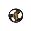 Handmade Sword - Japanese Samurai Katana Swords, Practical, Hand Forged, 1045 Carbon Steel, Heat Tempered, Full Tang, Sharp, Cherry Blossom Tomoe Crest Tsuba, Black Wooden Scabbard
