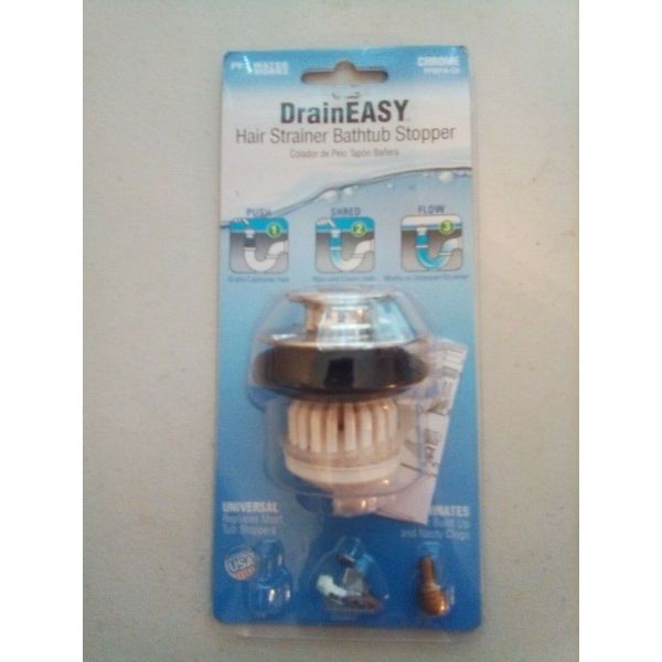 WaterWorks DrainEasy Hair Strainer Bathtub Stopper (OPEN BOX) (D2)