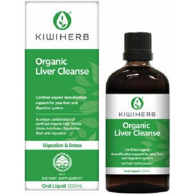 Kiwiherb ORGANIC Liver Cleanse 100ml  Milk Thistle + Dandelion + Globe Artichoke