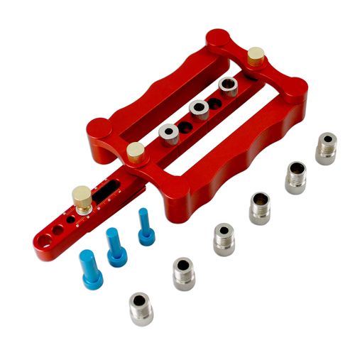 HFS(R) Drilling Guide, Drilling Dowel Hole, 6/8/10mm, Positioning Guide, Adjustable, Mortise Jig, Woodworking