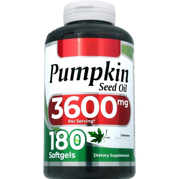 Pumpkin Seed Oil 3600mg Naturally Occurring  Omega-6-9 Fatty Acids 180 Gels