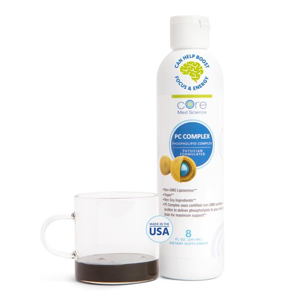 Core Med Science Phosphatidylcholine Supplement, Liposomal PC Complex (8 Fl Oz) - Phospholipid Supplement
