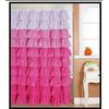 Ruffle Fabric Shower Curtain  Color multi-color Pink