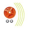 GRABOTE Universal Aluminum Trimmer Head String Trimmer Weedeater with 4-Wire for Echo - Orange