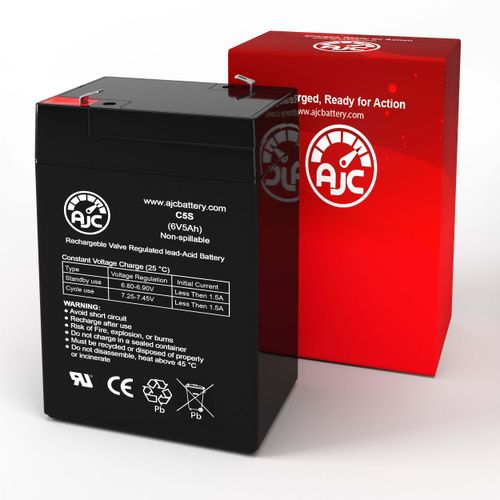 AJC Battery Compatible with Heath-Zenith SL-7001 6V 5Ah Emergency Light Battery
