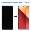 Vvsialeek Replacement OLED Display Compatible with Redmi Note 13 Pro 4G LCD Touch Screen with Toolkit Fingerprint Function