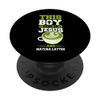 This Boy Runs On Jesus And Matcha Lattes PopSockets Standard PopGrip