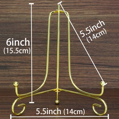 Gold Plate Stand Iron Plate Stand Picture Frame Bookstand No. 6 (Set of 2)