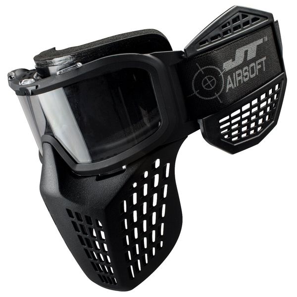 JT Delta 3 Airsoft Mask with Anti-Fog Lens, also for Gel Beads and Blasters