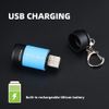 2 X Waterproof Mini USB Rechargeable LED  Flashlight Pocket Keychain (Ran.Color)