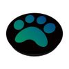 Teal Blue Gradient Dog Paw Print PopSockets Adhesive PopGrip