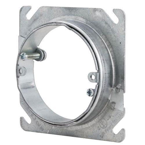 Electrical 4" x 4" Box Adjustable Device Ring 5/8" - 1-1/4" Adjustable Round Mud Ring/Plaster Ring 4" Square to Round Metal Box Device Ring Adjustable to Thickness of Wall (5)