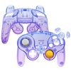 Custom Replacement Shell Clear Material for eXtremeRate GameCube Controller, Soft Touch Grip Replacement Housing Shell Button for GameCube Controller (Controller not included) "Blue and Purple