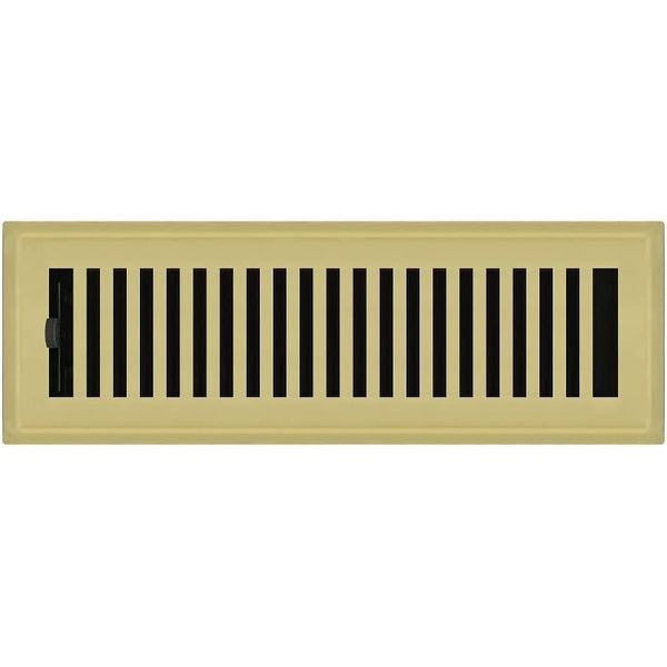 Polished Brass Plated Contemporary Floor Register 2"x12" NEW