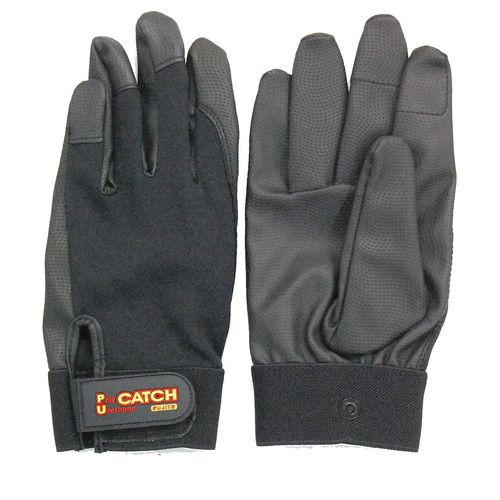 Fuji Gloves Work Gloves, Urethane Catch, L, Black/Black 3077