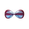 Struts Womens 70s Disco Babe Large Red and Blue Glasses