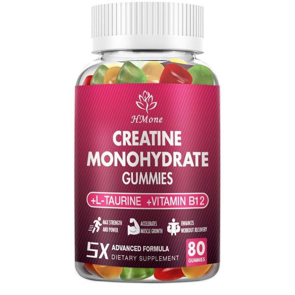 HMone Creatine Monohydrate Gummies for Men Women Complex 5000mg V0157