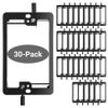 Single Gang Low Voltage Mounting Bracket Black for Low Voltage Cables 30 Pack