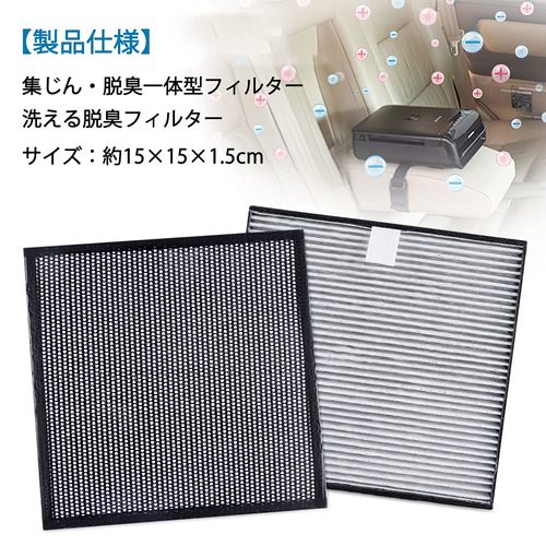KEEPOW Integrated Dust Collection and Deodorizer Filter Washable Deodorizing Filter for IG-HCF15-B & IG-GCF15 Car Ion Generator Replacement