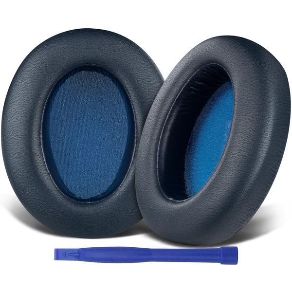 SOULWIT Earpads Ear Cushions for Sony WH-XB910N Wireless Noise Cancelling Headphones Headphone Pad XB910 Extra Bass Replacement Pad Protein Leather Blue