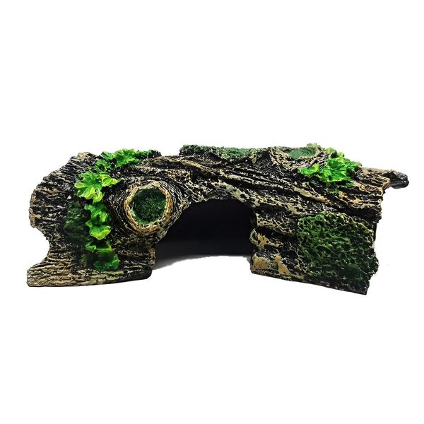 Charmoon Aquarium Object Driftwood Cave Aquarium Ornament Resin Figurine Interior Decoration