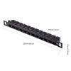 Network Patch Panel, 12 Port 0.5U Rack Mountable CAT6 Patch Panel, Pro Network Mini Patch Pane, Easy to Install, Cable Distinction, No Rust and Durable(RJ45 Straight) (Unshielded 12 Ports)