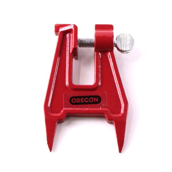 Oregon Chainsaw Filing Stump Vise For Sharpening Saw Chain, Professional Sharpening Clamp for Chainsaw Maintenance, Compatible with all Models (26368A), Red