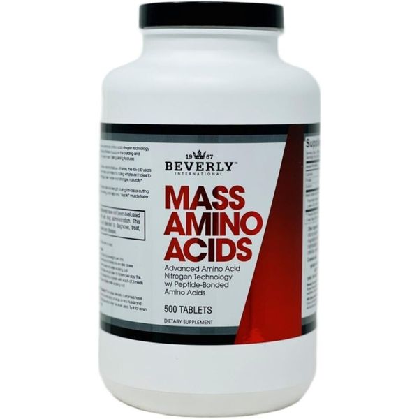 Beverly International Mass Amino Acids Advanced Peptide Bonded 500 Tablets New