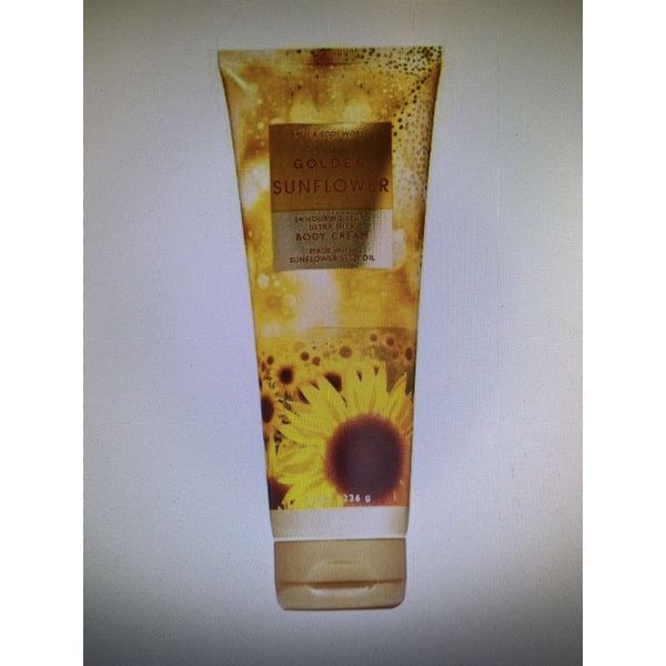 Bath & Body Works GOLDEN SUNFLOWER 8 oz 24-Hour Moisture Ultra Shea Body Cream