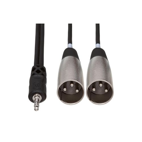 Hosa CYX-403M Stereo Breakout Cable - 3.5mm TRS Male to Dual XLR3 Male - 9.8 Foot