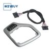 Shifter Jumper Cable ＆ Silver Transmission Shift Bezel for 2014-18 Jeep Cherokee