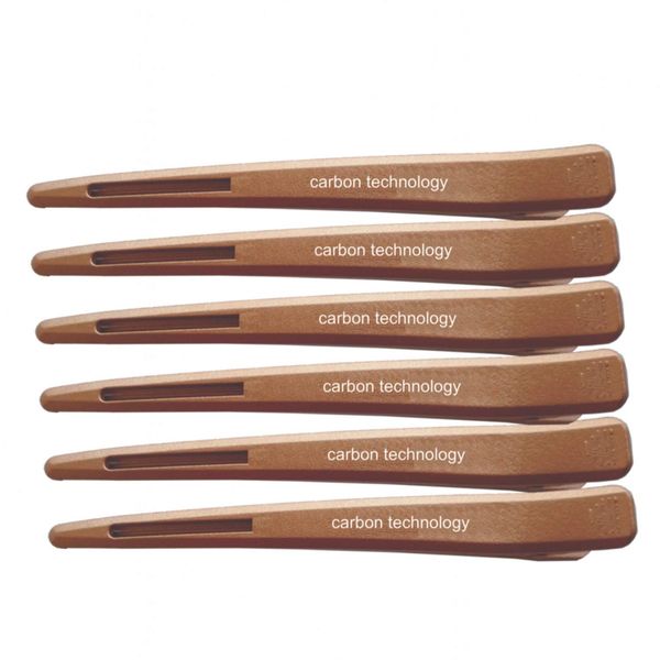 Sanshin Carbon Section Clips 12 cm Rose Gold Pack of 6