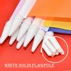 Lebei 12Pack Small Yellow Pennant Stick Flag Mini Triangle Blank DIY Graffiti Hand Held 5x8 Inch Flags with Solid Pole