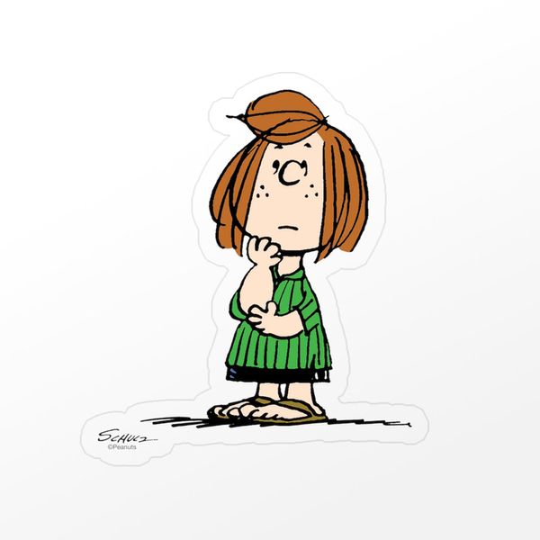 CafePress Peppermint Patty Small Die Cut Sticker, 3"x4" Clear