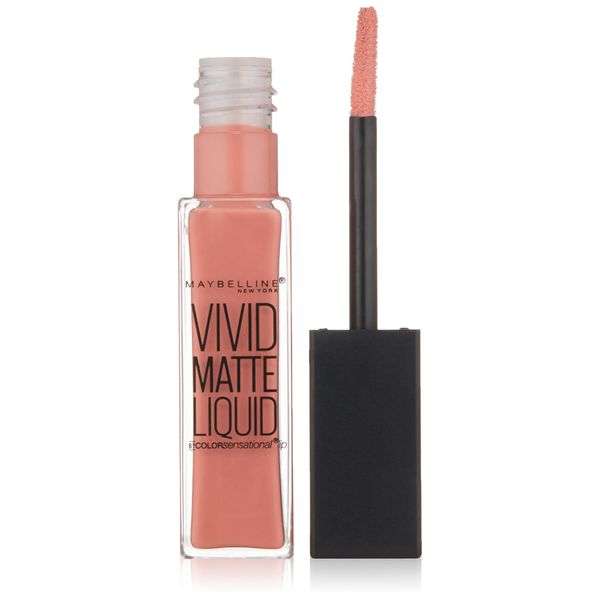 Maybelline New York Color Sensational Vivid Matte Liquid Lipstick, Nude Flush, 0.26 fl. oz.