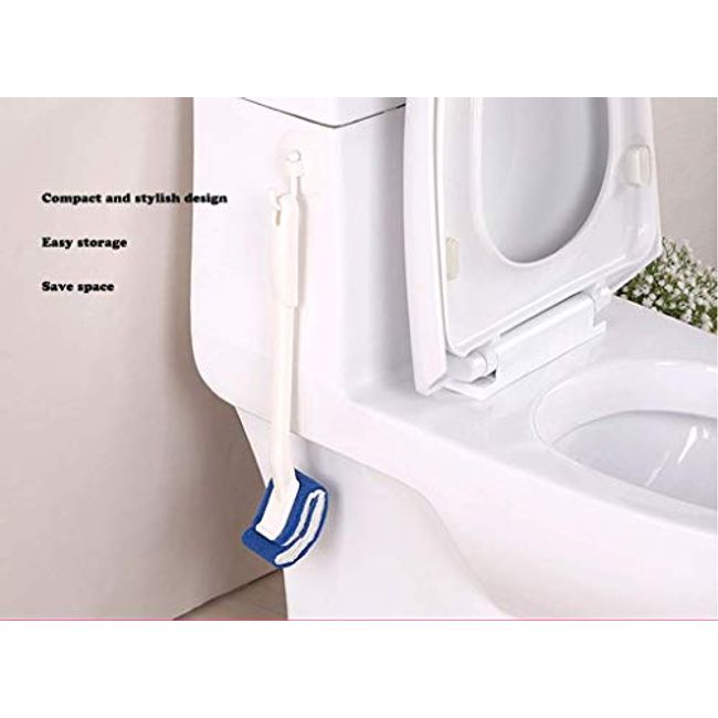 2pc Bending Toilet Brush Side Corner Cleaning Brush Bathroom