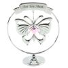Crystocraft Chrome Plated Circle & Butterfly Gift 'For You Mum'