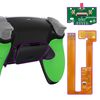 eXtremeRate Green Rubberized Grip Programable Rise Remap Kit for PS5 Controller BDM-030 040 050, Upgrade Board & Redesigned Black Back Shell & Back Buttons - Controller NOT Included