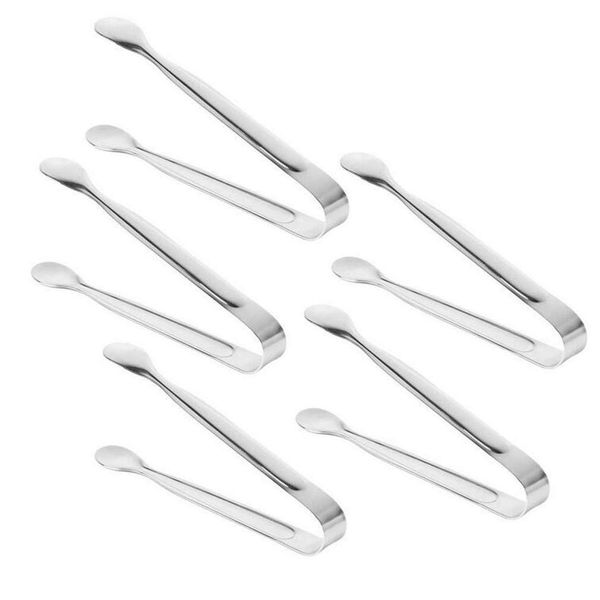 Small Ice Clips, Stainless Steel Ice Tongs U Shaped Sugar Tongs Mini Serving Tongs Small Kitchen Tongs for Tea Party Coffee Bar 5PCS