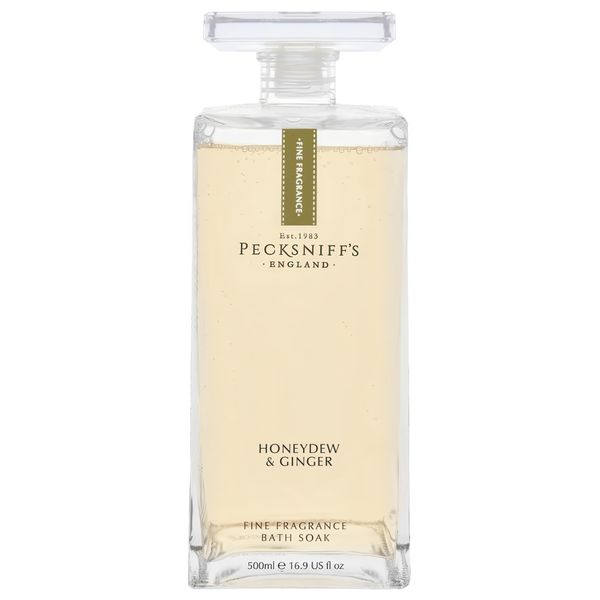 Pecksniffs Prestige 500ml Bath Soak Decanter Honeydew & Ginger