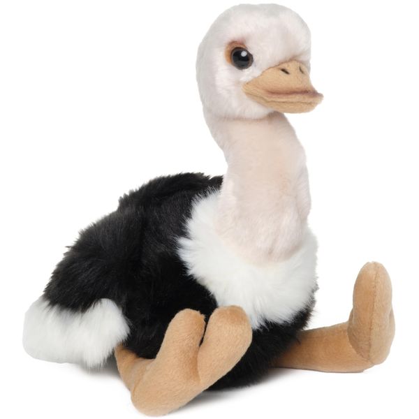 Bearington Ollie The Ostrich: Hand-Sewn 9” Tall Stuffed Ostrich with Ultra-Soft Feathers, Realistic Details and Premium Fill; Great Birthday, Anniversary, for Animal and Exotic Bird Lovers