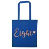 Flox Creative Blue Tote Bag Eight Rose Gold