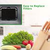 LAOSEP Activated Carbon Filter for Kitchen Waste Composter, Odour Filter, Organic Waste Bin, Black, 7 x 7 x 9.5 cm, 0.01 kg, Pack of 4