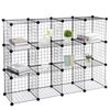 2X 12 Cubes Storage Rack Kitchen Shelving Metal Wire Shelf Storage Organizer