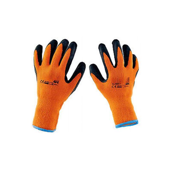 Insulated protective work gloves size 9 (health and safety standard: EN-4 /T2UK