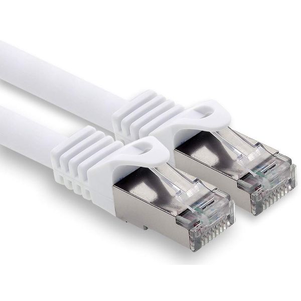 3.0m - white - 1 piece CAT.7 computer Ethernet cable network cable (raw cable) patch cable S-FTP LSZH PIMF 10GB s RJ45 plug Cat6a