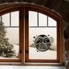 Medium 210mm 'Boxing Gloves' Clear Static Window Cling Sticker/Decal (Black) (WC00108190)