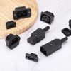 sourcing map C8 Panel Mount Plug Adapter AC 250V 2.5A 2 Pins IEC Inlet Module Plug Power Connector Socket Straight with Screws 1pcs