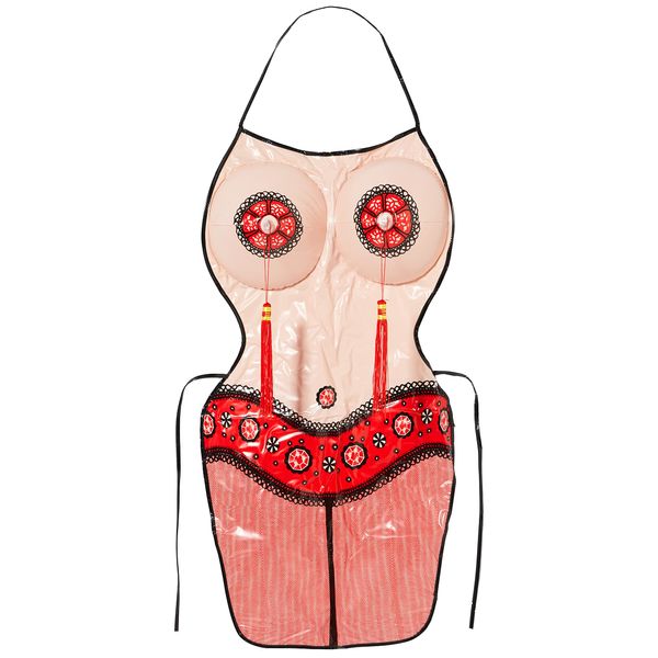 Inflatable Boob Apron Exotic Dancer Secret Santa Gifts